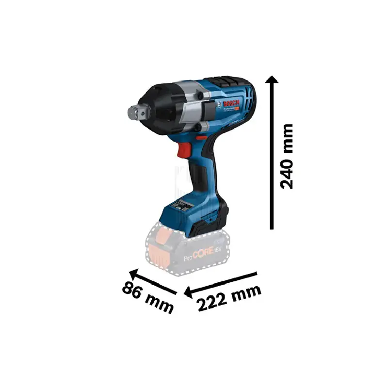 CHAVE DE IMPACTO GDS 18V-1050 H BOSCH