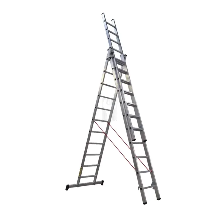 Escada de Alumínio Tripla LIT 2,0+2,0+2,0m 4,5m 3x7 Degraus