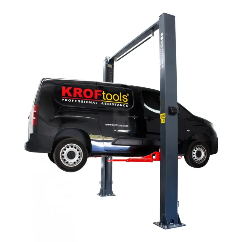 Elevador 2 Colunas Hidráulico Chão Livre KROFTOOLS 4 Toneladas 380V