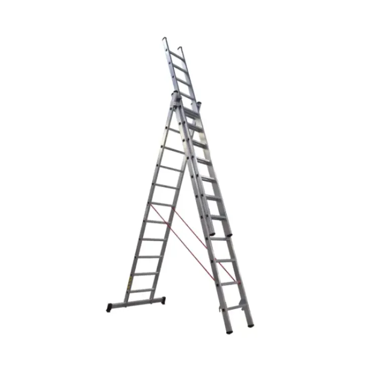 Escada Alumínio Tripla LIT 6+6+6 Degraus Quadrados 3x23