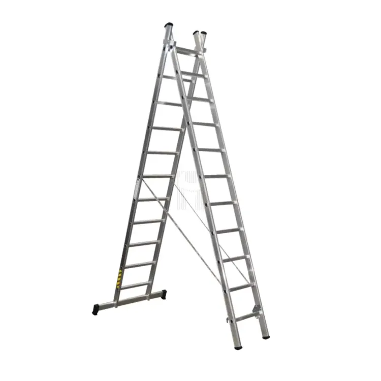 Escada Dupla de Alumínio com Corda LIT Profi 3.5+3.5m 2x13 Degraus Escada Dupla de Alumínio com Corda LIT Profi 3.5+3.5m 2x13 Degraus