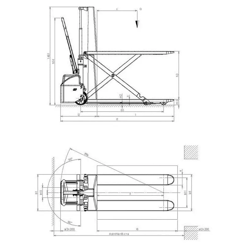 PORTA-PALETES HX10E 540 EVO TESOURA PRAMAC