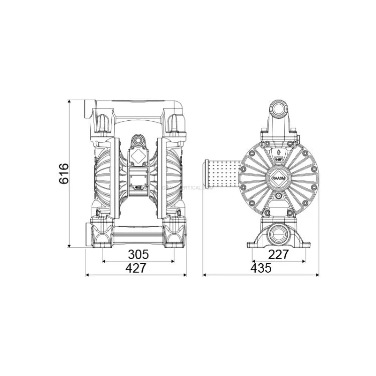 BOMBA DE DIAFRAGMA EM ALUMINIO 2" RAASM