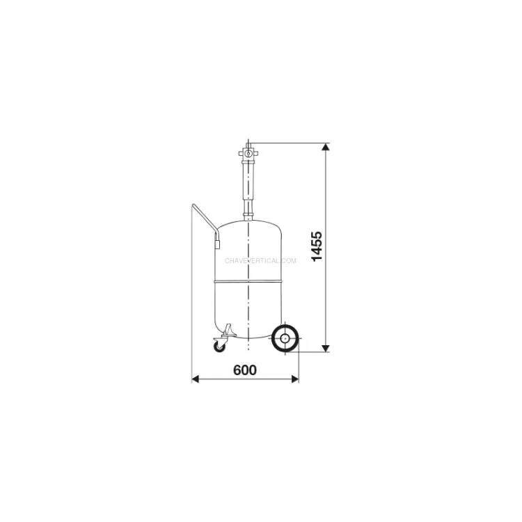 DISTRIBUIDOR DE ÓLEO PNEUMÁTICO C/ RODAS 65L RAASM