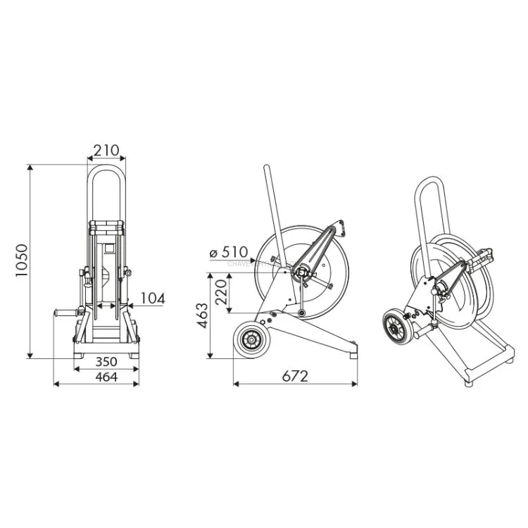 ENROLADOR COM TROLLEY 7M-60M RAASM