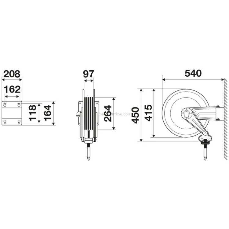 ENROLADORES INOX C/ SUPORTE ARTICULADO RAASM