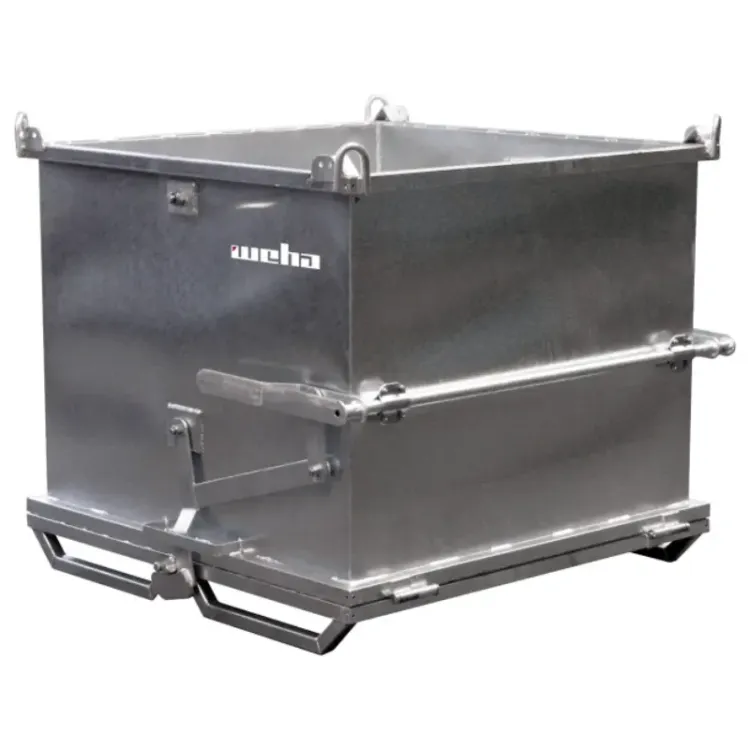 Contentor Descarga de Fundo WEHA 1000kg 0.7m³ Galvanizado Contentor Descarga de Fundo WEHA 1000kg 0.7m³ Galvanizado