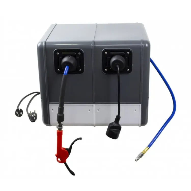 Kit Enroladores Ar + Elétrico Kroftools 10m Kit Enroladores Ar + Elétrico Kroftools 10m
