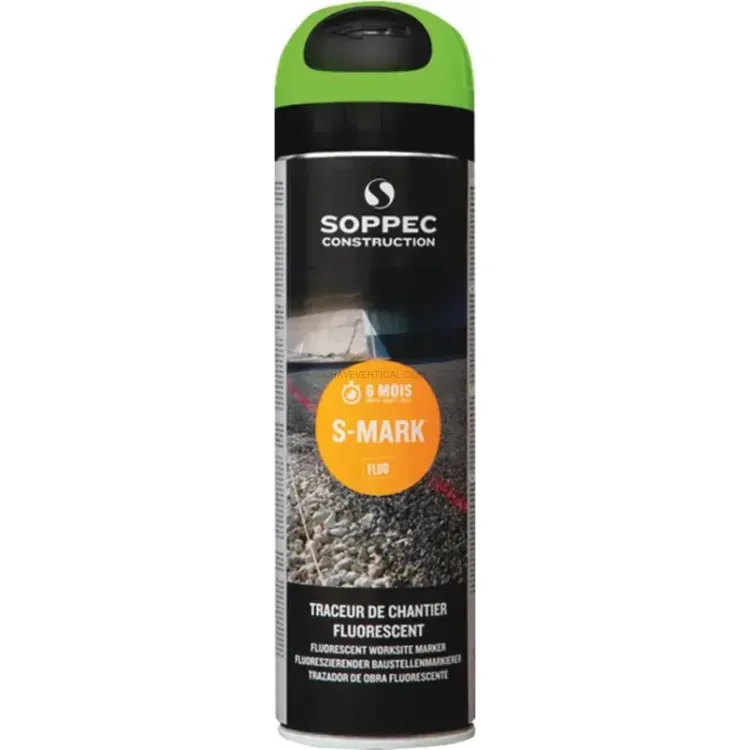 PINTURA MARCADORA DE OBRA VERDE FLUORESCENTE AEROSSOL 500 ML PINTURA MARCADORA DE OBRA VERDE FLUORESCENTE AEROSSOL 500 ML