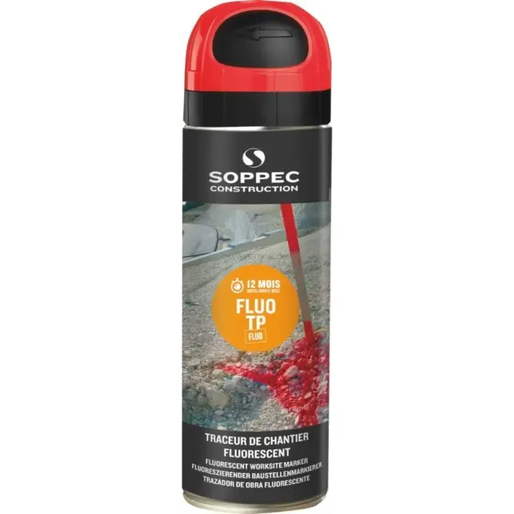 PINTURA MARCADORA DE OBRA VERMELHO FLUORESCENTE 12 M 500 ML PINTURA MARCADORA DE OBRA VERMELHO FLUORESCENTE 12 M 500 ML