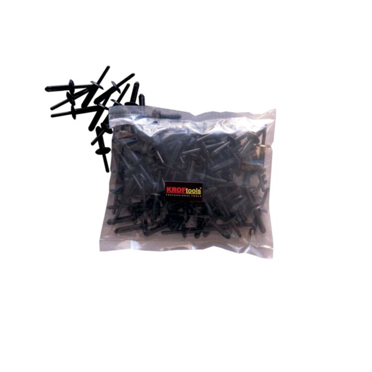 Rebites Plásticos 6x17.2 KROFTOOLS Embalagem 100 Peças Rebites Plásticos 6x17.2 KROFTOOLS Embalagem 100 Peças