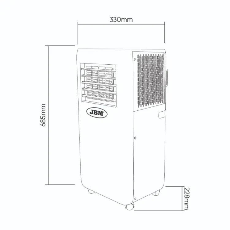 Ar Condicionado Portátil JBM 2600W 8800BTU Classe A