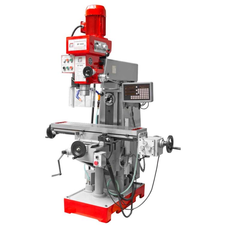 Fresadora pesada HOLZMANN BF500DDRO 400V DRO 3 eixos 1500W Fresadora pesada HOLZMANN BF500DDRO 400V DRO 3 eixos 1500W
