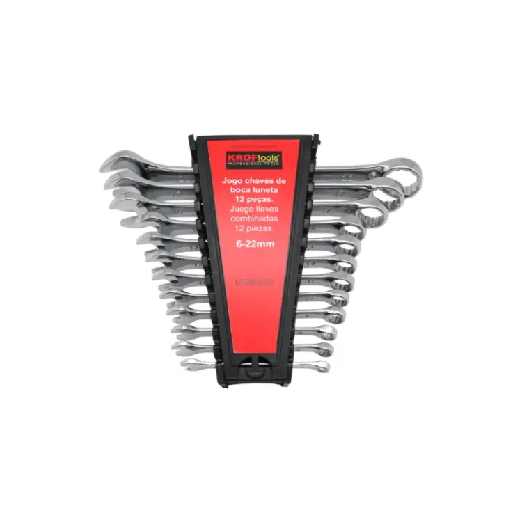 Jogo Chave Boca Luneta Kroftools 12 Peças 6-22mm Jogo Chave Boca Luneta Kroftools 12 Peças 6-22mm