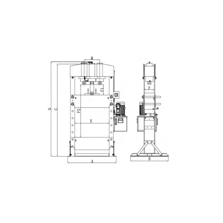 Prensa Hidráulica KROFTOOLS 100 Toneladas Elétrica Dupla Velocidade