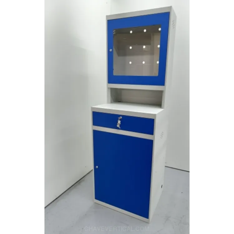 Armário para Computador ND em Chapa de Aço com Gaveta de Teclado