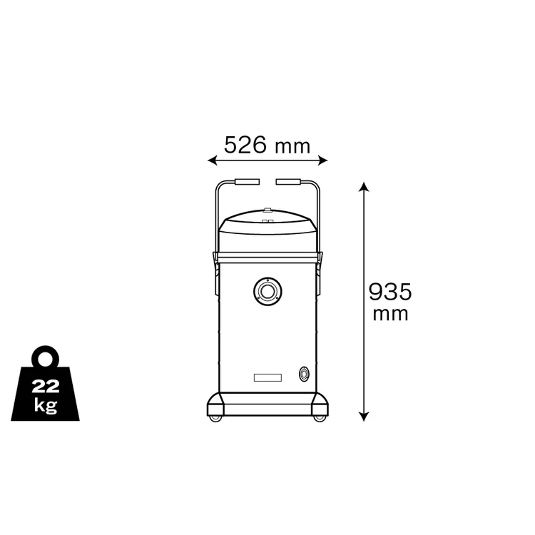 Aspirador de Sólidos e Líquidos VITO Pro-Power 2400W 75L