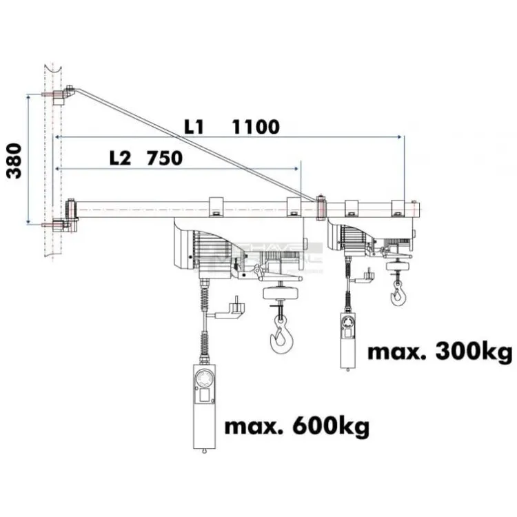 Braço rotativo p/ guinchos HOLZMANN SA3001100