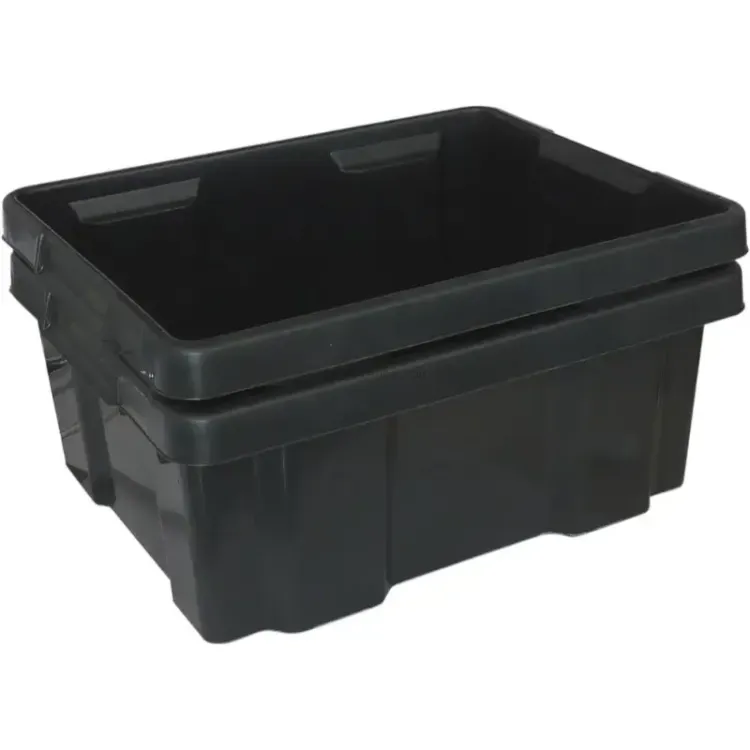 Caixote de Arrumação Reforçado EDA Cinzento 20L 433x342x172mm