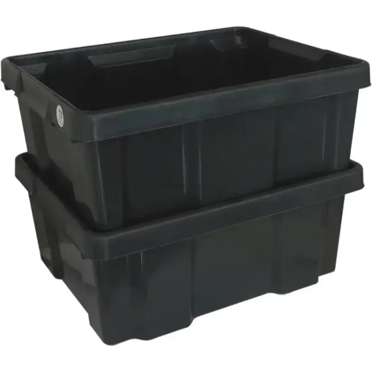 Caixote de Arrumação Reforçado EDA Cinzento 20L 433x342x172mm