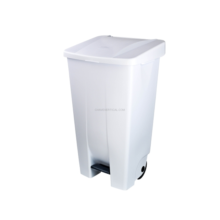 Caixote de Lixo com Pedal ND Branco 120L Caixote de Lixo com Pedal ND Branco 120L