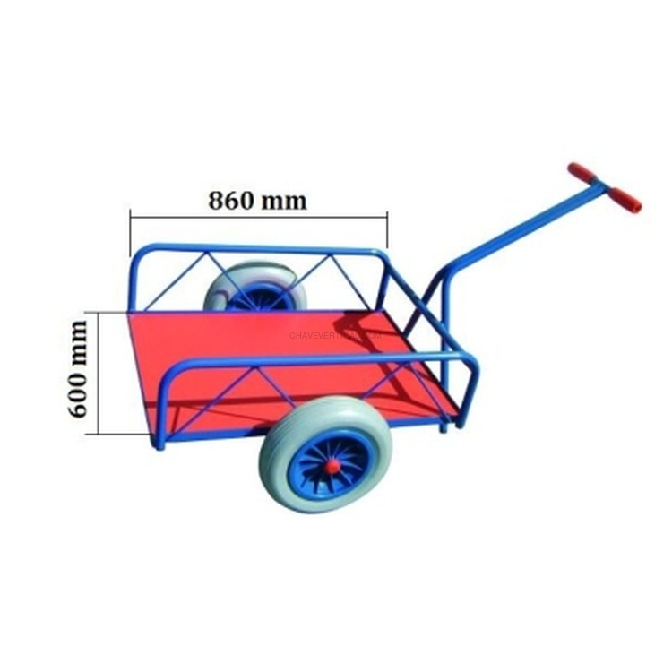 Carrinho com Puxador ND 300kg 840x880x1350mm Rodas Ø350mm