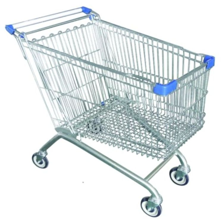 Carrinho de Supermercado ND 180 Litros Zincado 1000x610x1035mm Carrinho de Supermercado ND 180 Litros Zincado 1000x610x1035mm