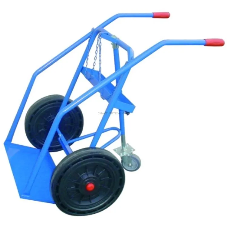Carrinho de Transporte para 2 Garrafas de Soldadura ND Tripé 280kg Carrinho de Transporte para 2 Garrafas de Soldadura ND Tripé 280kg