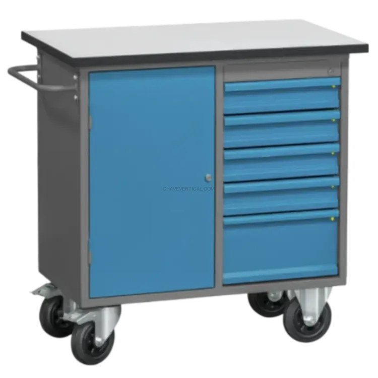 Carro para Ferramentas ND 4 Gavetas e Armário 200kg 1050x650x1050mm Carro para Ferramentas ND 4 Gavetas e Armário 200kg 1050x650x1050mm