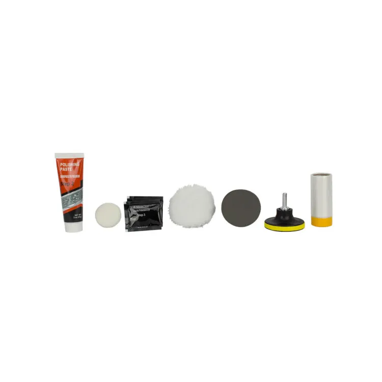 Kit de Restauração de Faróis Kroftools com Lixas P80/P1200/P2000 Pasta 85g e Proteção UV Kit de Restauração de Faróis Kroftools com Lixas P80/P1200/P2000 Pasta 85g e Proteção UV