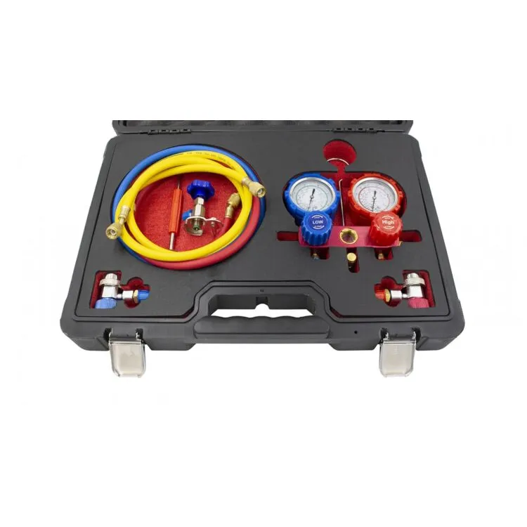 Manómetro para Ar Condicionado KROFTOOLS com Mangueiras 1500mm