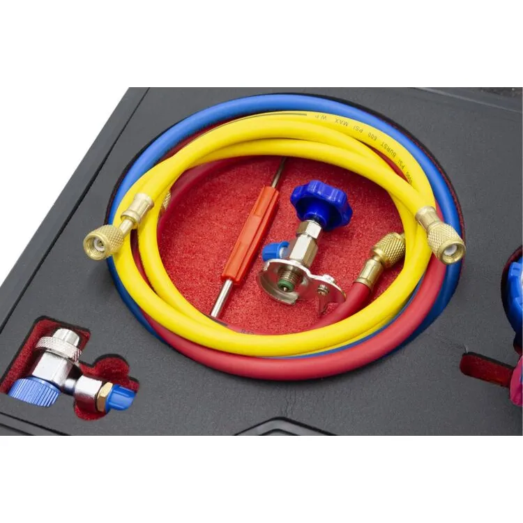 Manómetro para Ar Condicionado KROFTOOLS com Mangueiras 1500mm