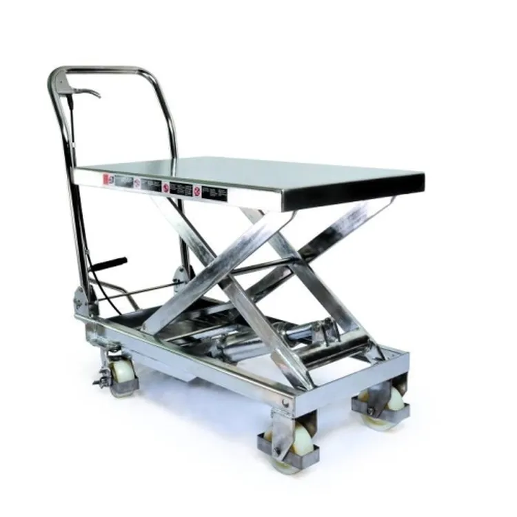 Mesa de Elevação Hidráulica Inox ND 350 kg 1370 mm Mesa de Elevação Hidráulica Inox ND 350 kg 1370 mm