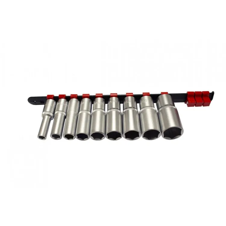 Régua 9 chaves de caixa 1/2" hexagonal longa KROFTOOLS 350mm
