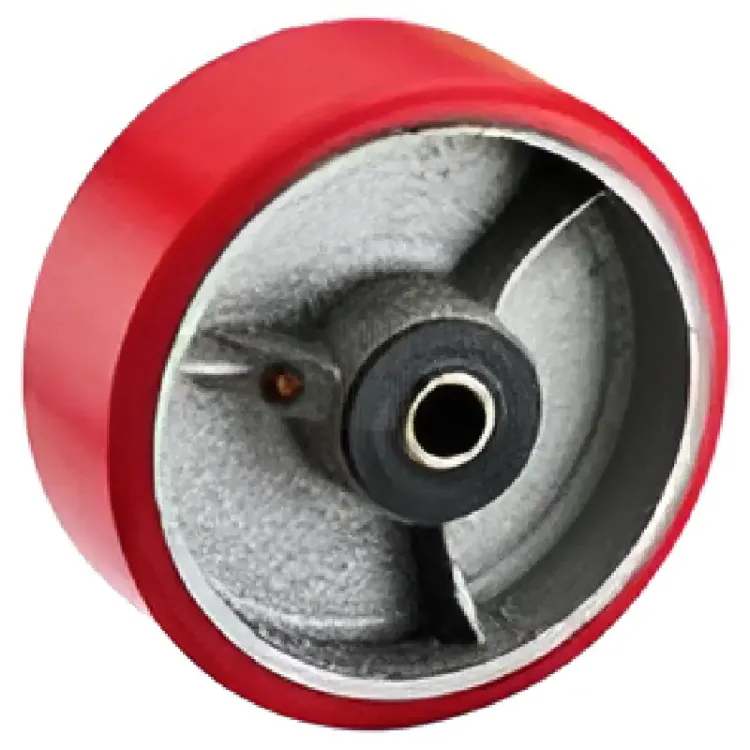 RODA TRASEIRA PU VERMELHO Ø180X50MM POWERED