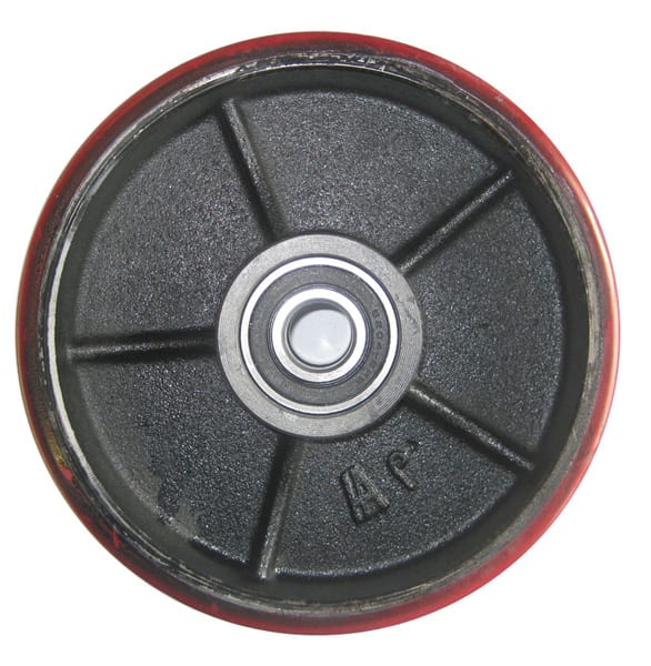 Roda Vulkollan AYERBE 180 mm x 50 mm com Rolamentos de 20 mm