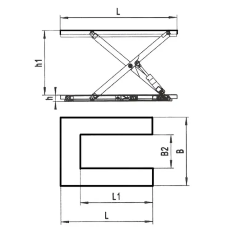 Plataforma Elevatória Elétrica GAYNER PEE-1,0/U 380V 1000kg 870mm