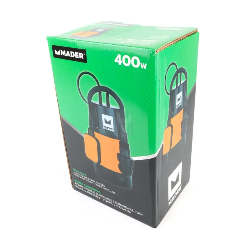 Bomba Submersível para Águas Sujas MADER 400W 8000L/H