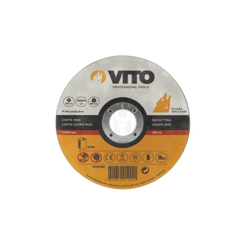 DISCO CORTE INOX 115MM VITO