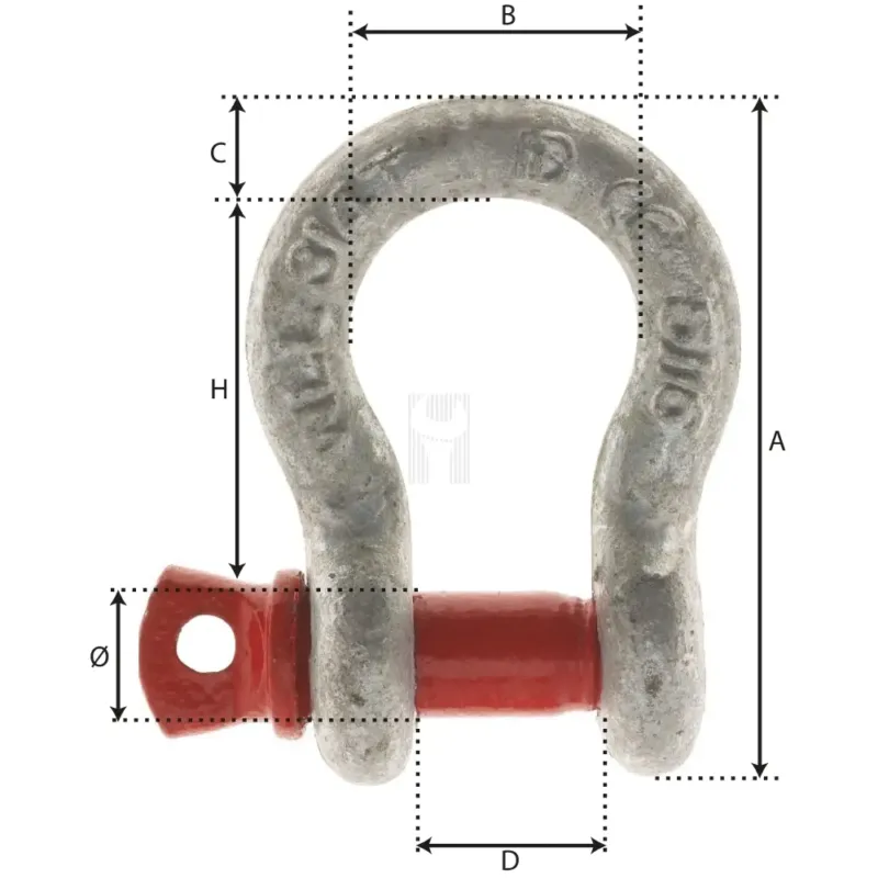 Manilha de Arco IDMAT Ø11mm 1T Grade 80