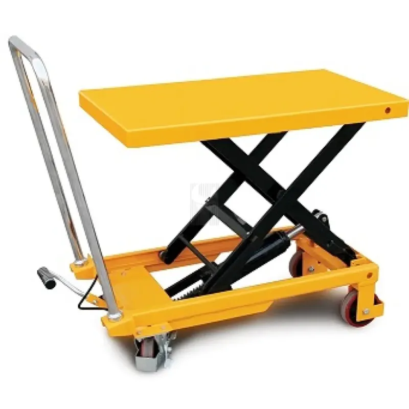 Mesa Elevatória Hidráulica HU-LIFT 500kg com Rodas e Travão