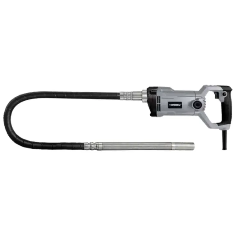 Vibrador de Betão WERKU 1100W 4400 RPM com Mangueira de 3m