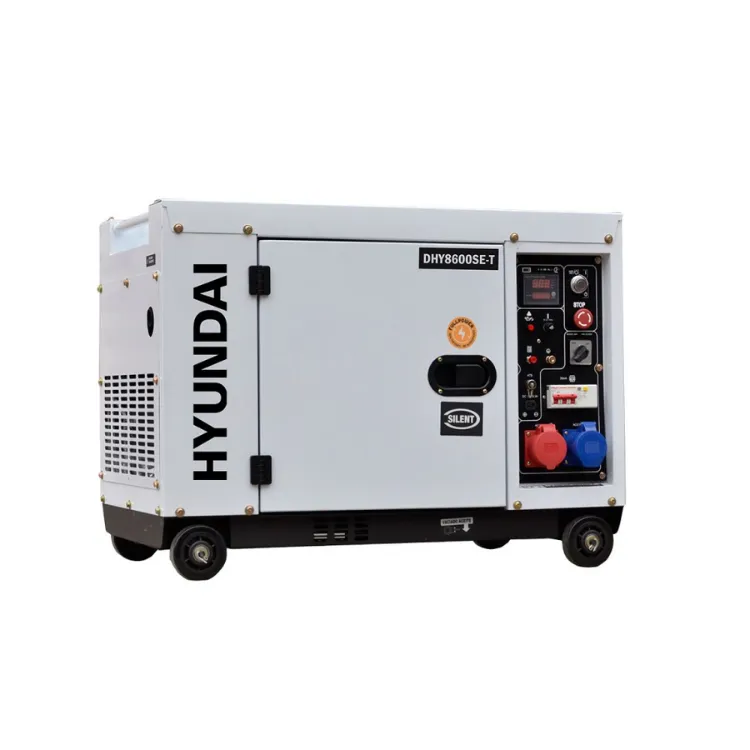 Gerador Diesel Silent HYUNDAI DHY8600SE-T 7.9kVA Trifásico Monofásico Gerador Diesel Silent HYUNDAI DHY8600SE-T 7.9kVA Trifásico Monofásico