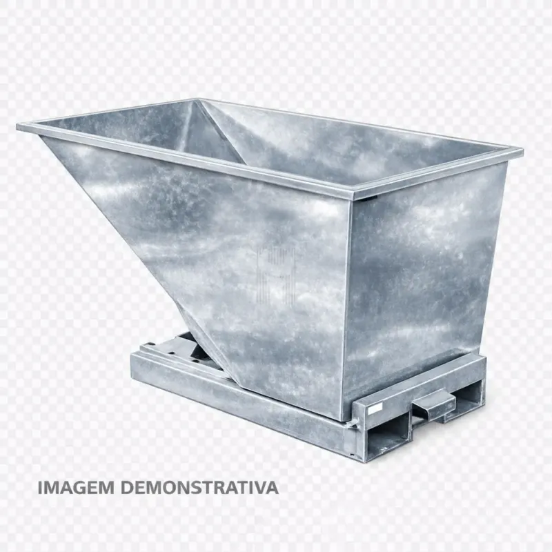 Contentor Basculante ND 320L 800kg Galvanizado Estanque