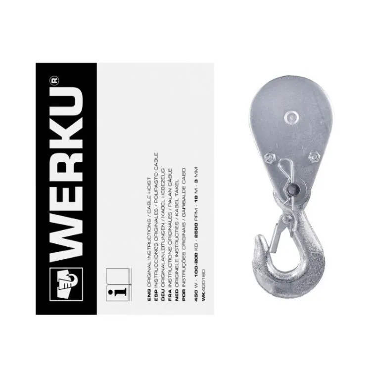 Guincho de Cabo elétrico WERKU 200/400kg 750W 230V