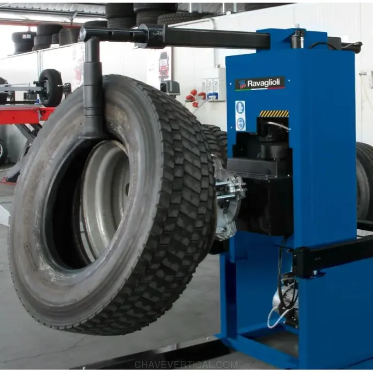 Trocador de pneus eletro-hidráulico móvel RAVAGLIOLI 400V 1300mm 1200kg