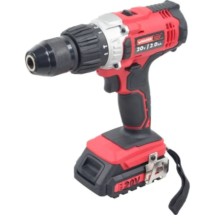 Berbequim Sem Fios MADER 20V 10mm com 2 Baterias