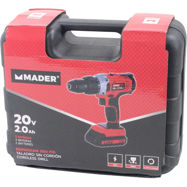 BERBEQUIM SEM FIOS 20V COM MALA DE TRANSPORTE MADER