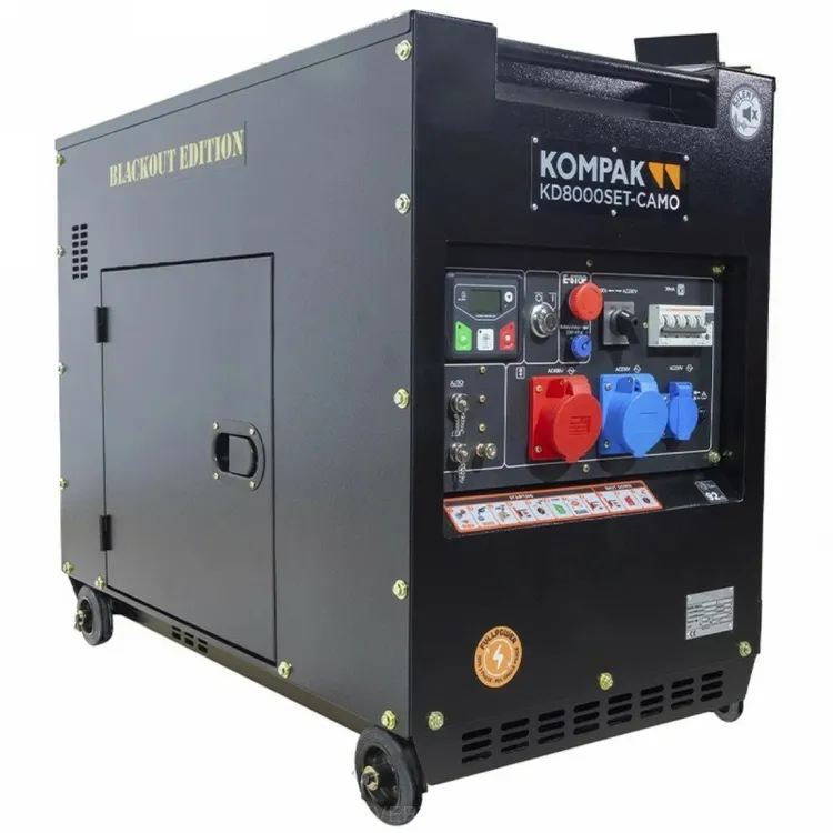 Gerador Diesel Insonorizado Trifásico KOMPAK KD8000SET-CAMO 7,9 kVA