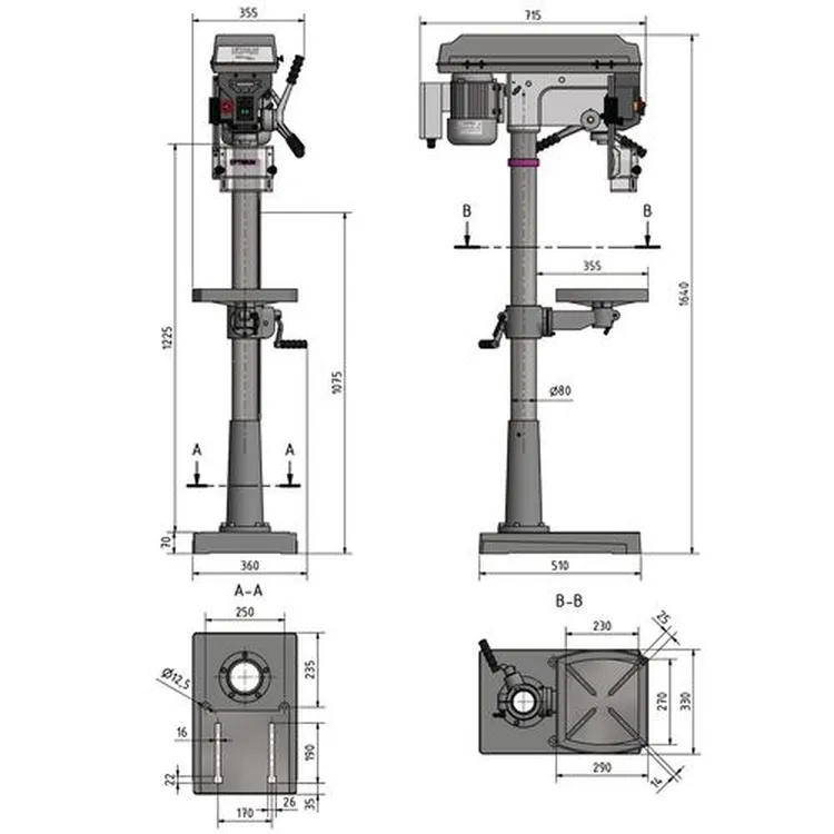 MAQ.FURAR BANCADA OPTIdrill D23PRO / 230V / 1Ph OPTIMUM